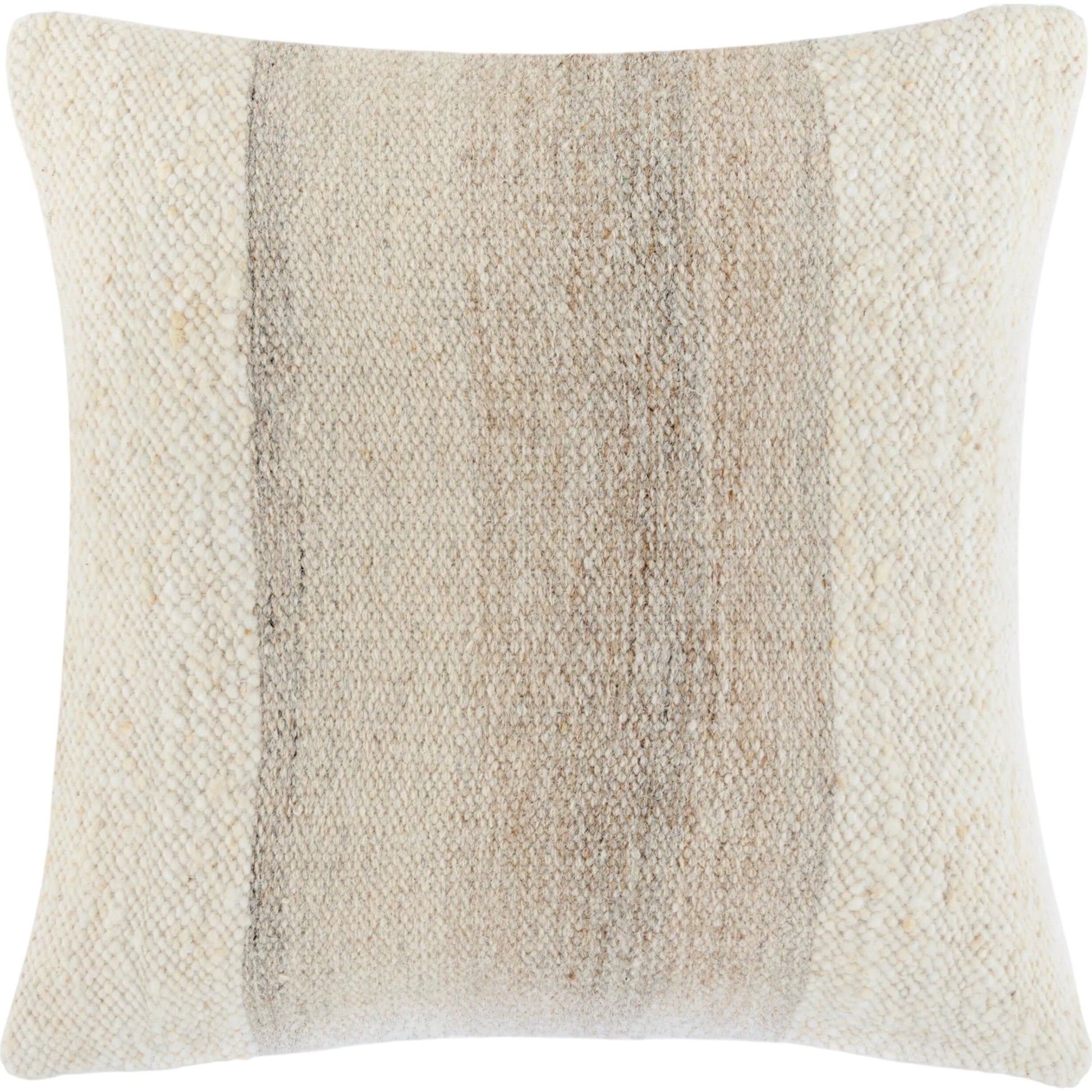 Ruvra Accent Pillow by Livabliss in taupe, ivory, sandstone. Made from wool, cotton in a unique style.