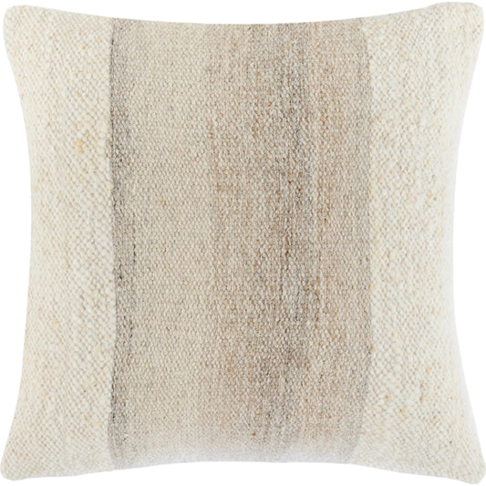 Ruvra Accent Pillow by Livabliss in taupe, ivory, sandstone. Made from wool, cotton in a unique style.