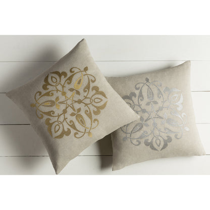 Ravati Indoor/Outdoor Pillow by Surya. Made from 100% linen in a traditional style.
