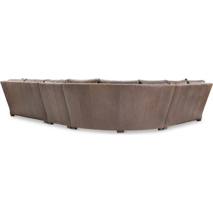 Keirnan 4-PIECE Leather Sectional by Bernhardt in brown. Made from leather in a unique style.