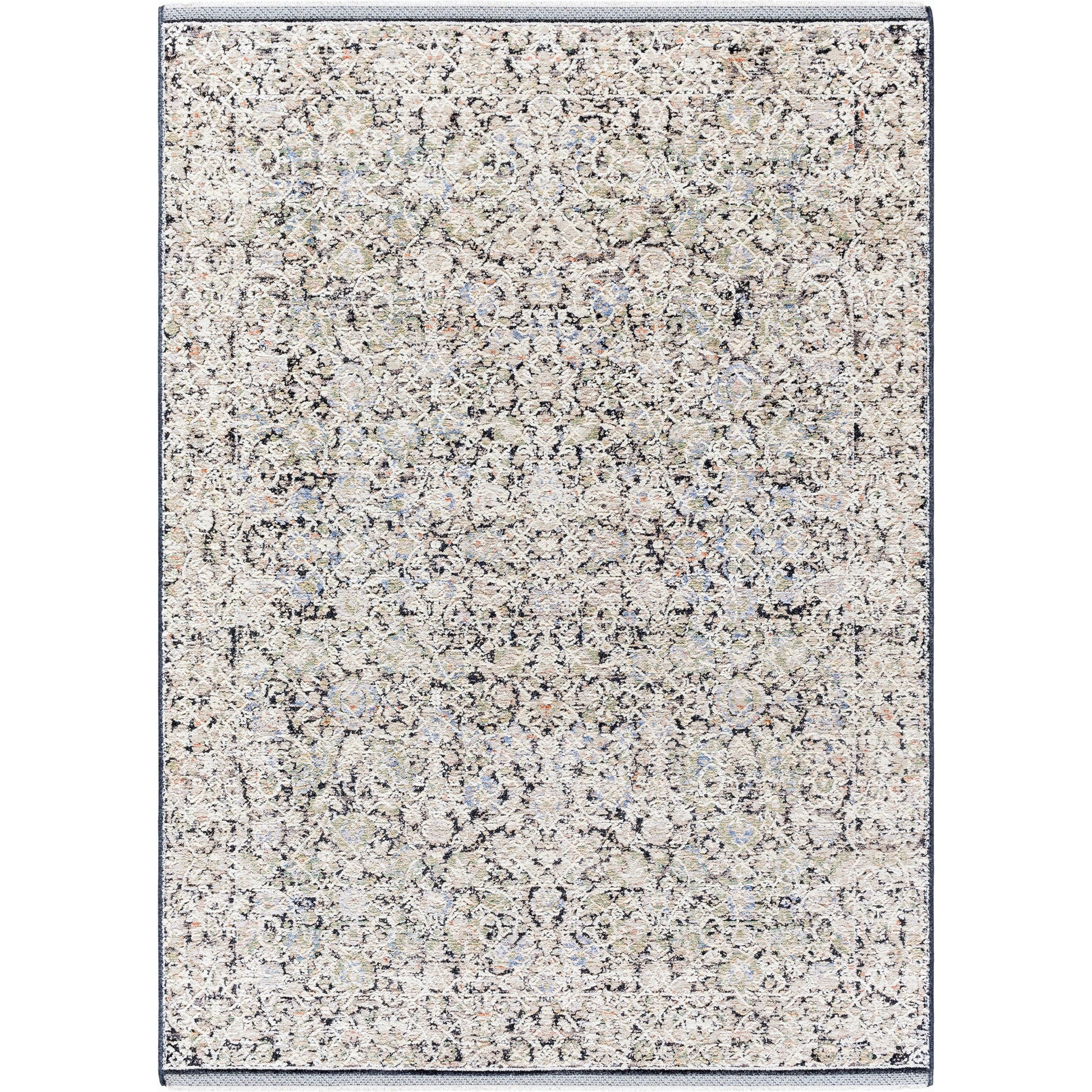 Rivaldo Rug - 477185 by Livabliss in light brown, cream, light slate, black, light olive, blue. Made from face: 100% polyester, warp: 100% cotton in a unique style.