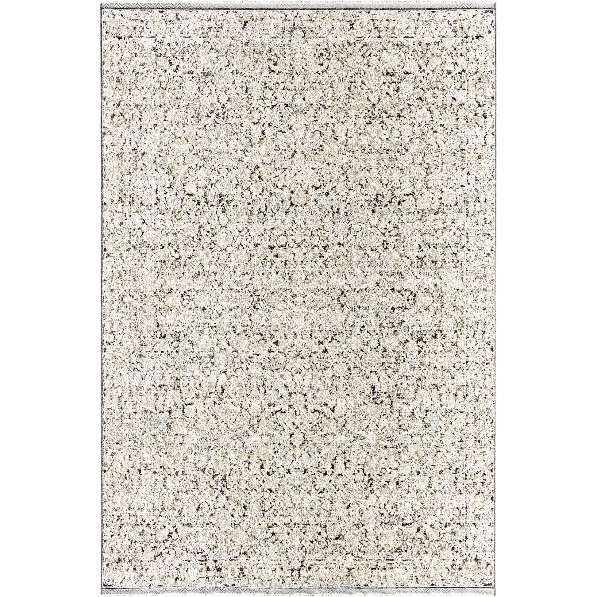 Rivaldo Rug - 477185 by Livabliss in light brown, cream, light slate, black, light olive, blue. Made from face: 100% polyester, warp: 100% cotton in a unique style.