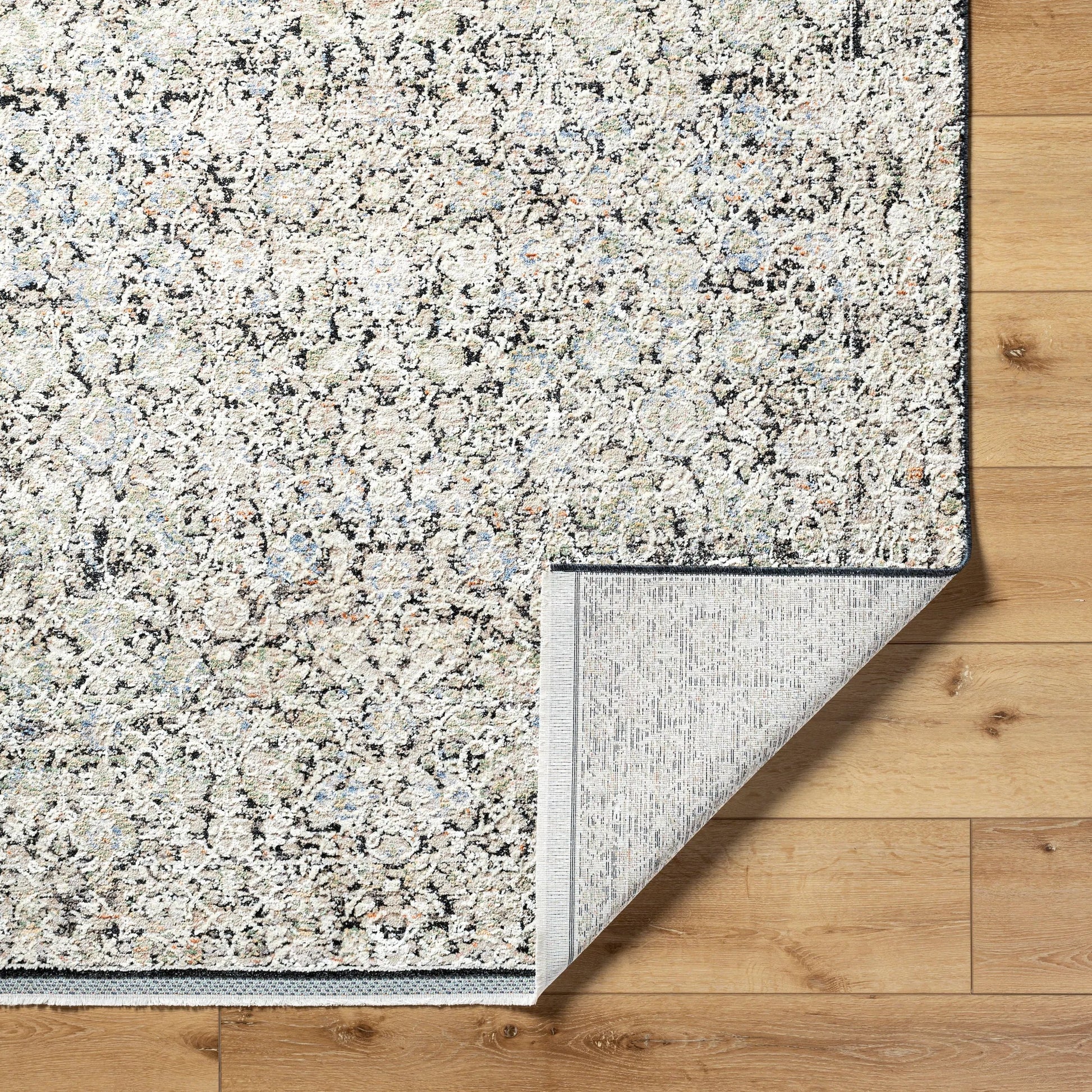 Rivaldo Rug - 477185 by Livabliss in light brown, cream, light slate, black, light olive, blue. Made from face: 100% polyester, warp: 100% cotton in a unique style