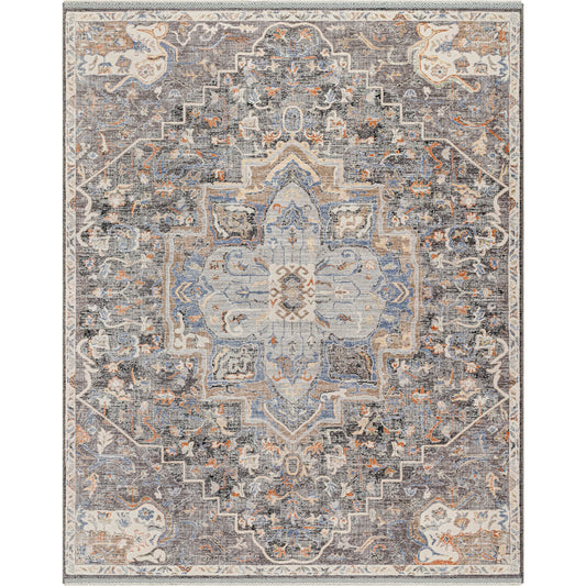 Rivaldo Rug - 33005 by Livabliss in cream, black, light slate, light olive, medium green, blue. Made from main: 100% polyester in a unique style.