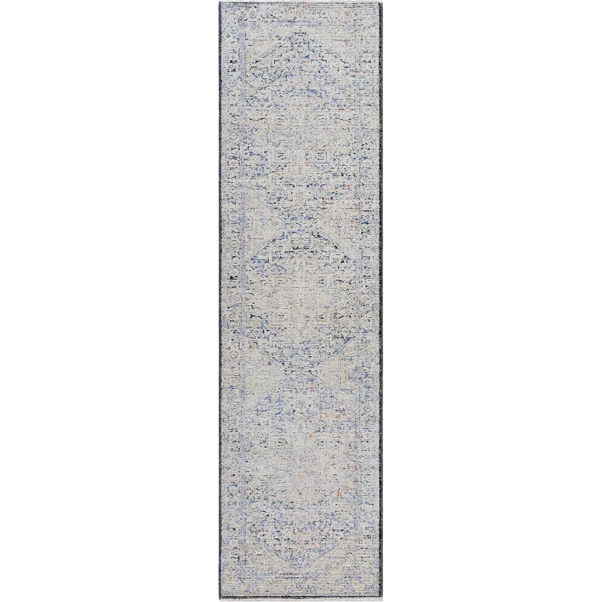 Rivaldo Rug - 33007 by Livabliss in cream, light slate, light brown, blue, black, medium green. Made from main: 100% polyester in a unique style.