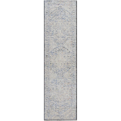 Rivaldo Rug - 33007 by Livabliss in cream, light slate, light brown, blue, black, medium green. Made from main: 100% polyester in a unique style.