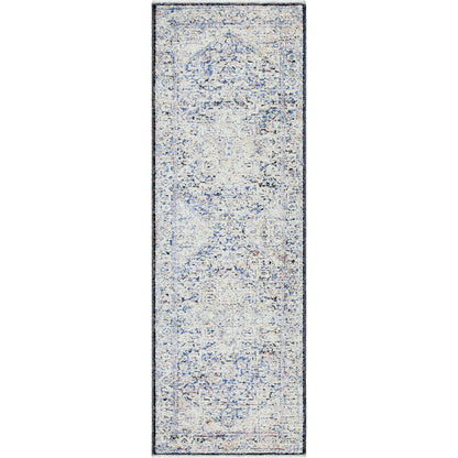 Rivaldo Rug - 33007 by Livabliss in cream, light slate, light brown, blue, black, medium green. Made from main: 100% polyester in a unique style.