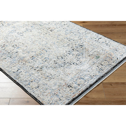 Rivaldo Rug - 33007 by Livabliss in cream, light slate, light brown, blue, black, medium green. Made from main: 100% polyester in a unique style.