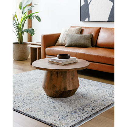 Rivaldo Rug - 33007 by Livabliss in cream, light slate, light brown, blue, black, medium green. Made from main: 100% polyester in a unique style.