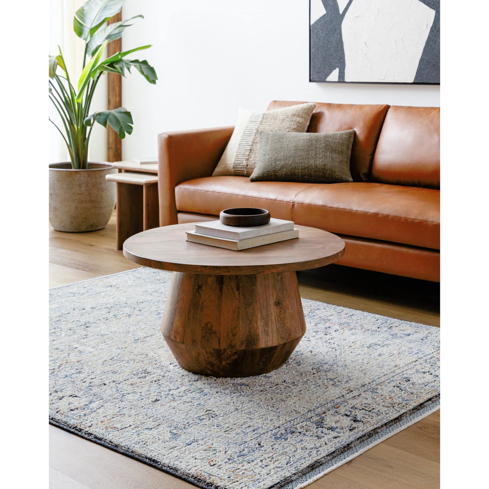 Rivaldo Area Rug - 477606 by Livabliss in cream, light slate, light brown, blue, black, medium green. Made from face: 100% polyester, warp: 100% cotton in a unique style.