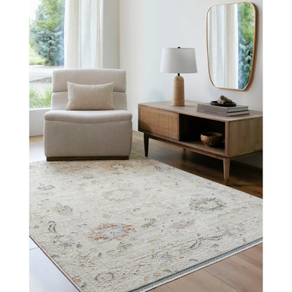 Rivaldo Rug - 477394 by Livabliss in cream, light brown, light slate, blue, black, light olive. Made from face: 100% polyester, warp: 100% cotton in a unique style.