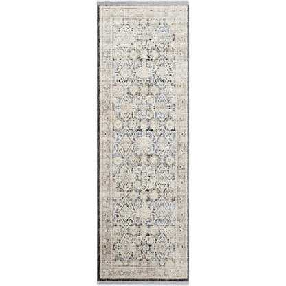 Rivaldo Rug - 33009 by Livabliss in cream, black, light brown, light slate, blue, medium green. Made from main: 100% polyester in a unique style.