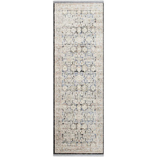 Rivaldo Rug - 33009 by Livabliss in cream, black, light brown, light slate, blue, medium green. Made from main: 100% polyester in a unique style.