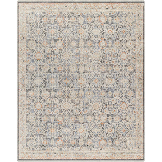 Rivaldo Rug - 33009 by Livabliss in cream, black, light brown, light slate, blue, medium green. Made from main: 100% polyester in a unique style.