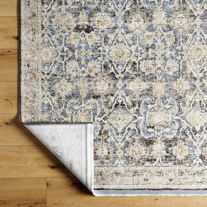 Rivaldo Rug - 33009 by Livabliss in cream, black, light brown, light slate, blue, medium green. Made from main: 100% polyester in a unique style.