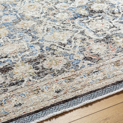 Rivaldo Rug - 33009 by Livabliss in cream, black, light brown, light slate, blue, medium green. Made from main: 100% polyester in a unique style.