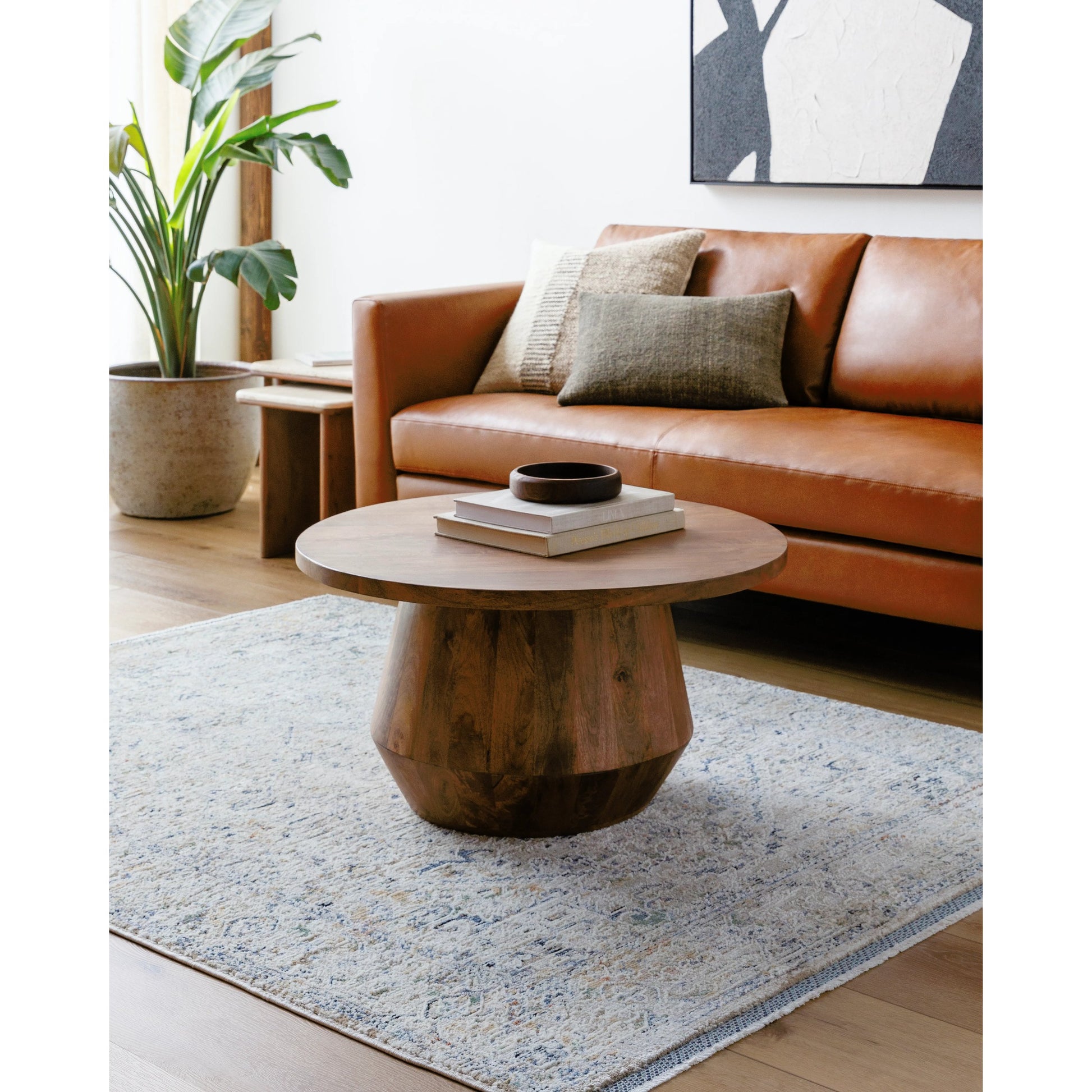 Rivaldo Rug - 477606 by Livabliss in cream, light brown, light slate, blue, medium green, rust. Made from face: 100% polyester, warp: 100% cotton in a unique style.