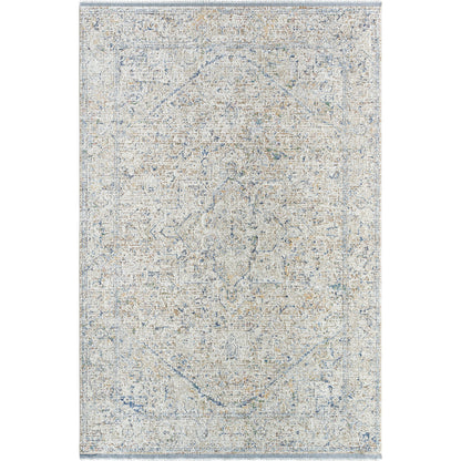 Rivaldo Rug - 477606 by Livabliss in cream, light brown, light slate, blue, medium green, rust. Made from face: 100% polyester, warp: 100% cotton in a unique 