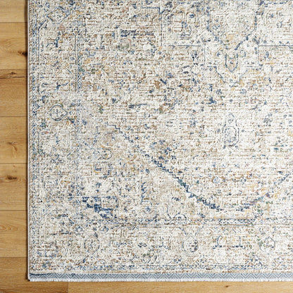 Rivaldo Rug - 477606 by Livabliss in cream, light brown, light slate, blue, medium green, rust. Made from face: 100% polyester, warp: 100% cotton in a unique style.