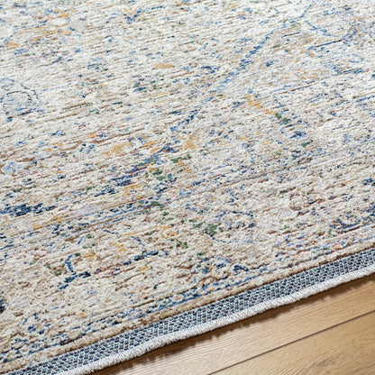 Rivaldo Rug - 477606 by Livabliss in cream, light brown, light slate, blue, medium green, rust. Made from face: 100% polyester, warp: 100% cotton in a u