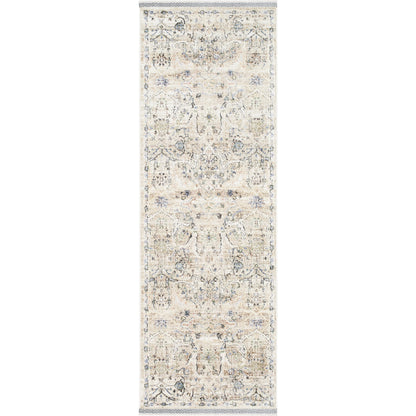 Rivaldo Rug - 477519 by Livabliss in cream, light brown, light slate, black, medium green, blue. Made from face: 100% polyester, warp: 100% cotton in a unique style.