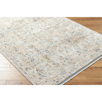 Rivaldo Rug - 477519 by Livabliss in cream, light brown, light slate, black, medium green, blue. Made from face: 100% polyester, warp: 100% cotton in a unique style.