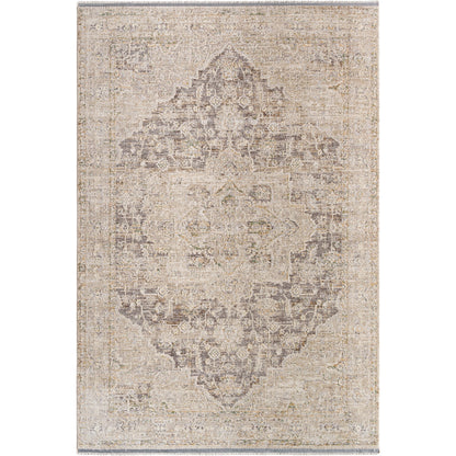 Rivaldo Rug - 496296 by Livabliss in cream, light brown, light slate, black, light olive, medium green. Made from face: 100% polyester, warp: 100% cotton in a unique style.