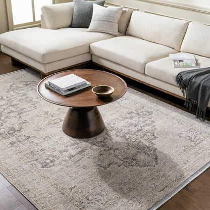 Rivaldo Rug - 496296 by Livabliss in cream, light brown, light slate, black, light olive, medium green. Made from face: 100% polyester, warp: 100% cotton in a unique style.