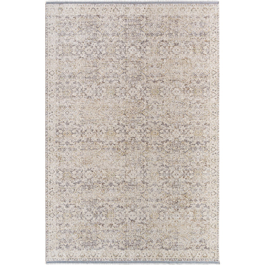 Rivaldo Rug - 496308 by Livabliss in cream, light brown, light slate, black, light olive, medium green. Made from face: 100% polyester, warp: 100% cotton in a unique 