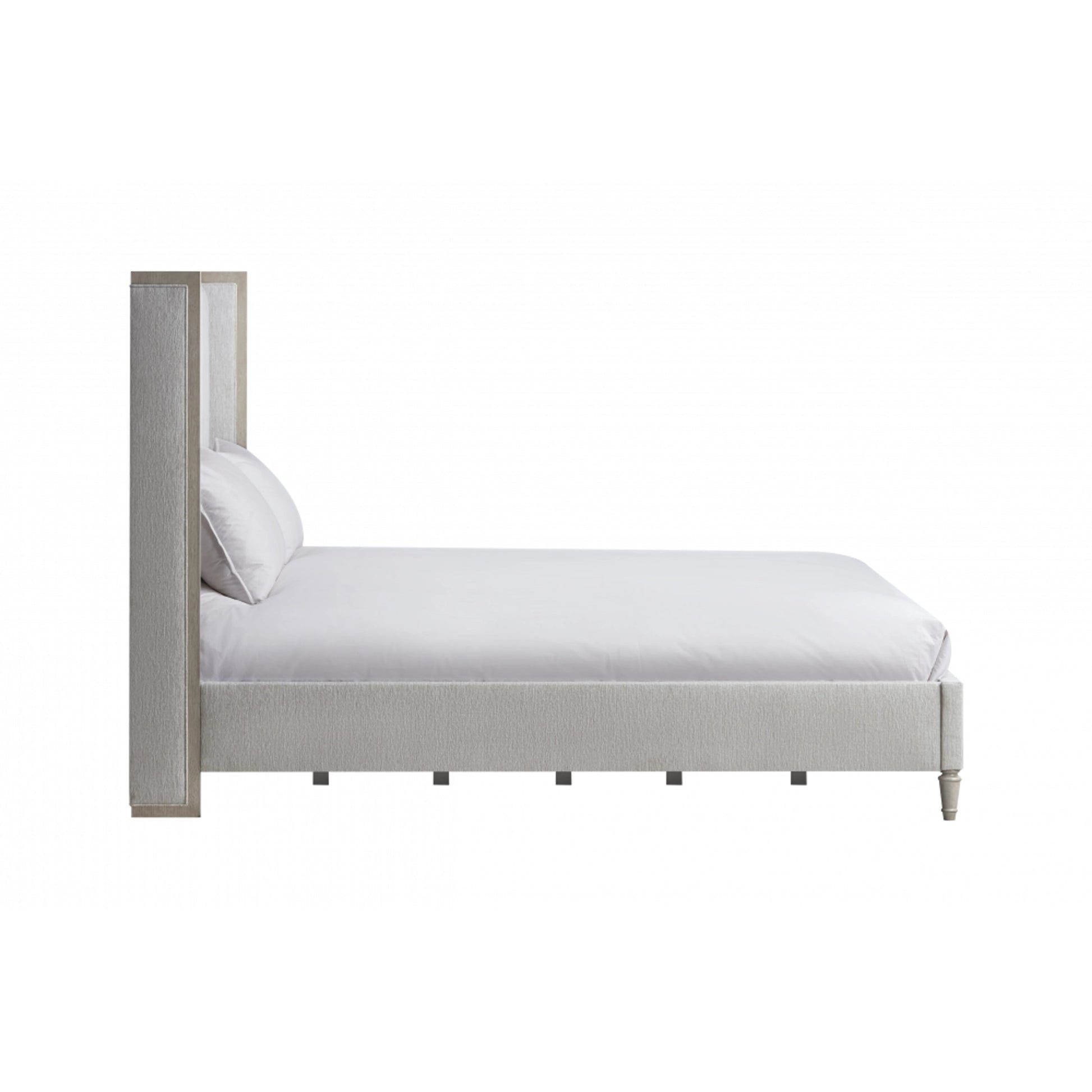 Zest Wing Back Bed by Zest in cream. Made from rubberwood, fabric in a modern style.
