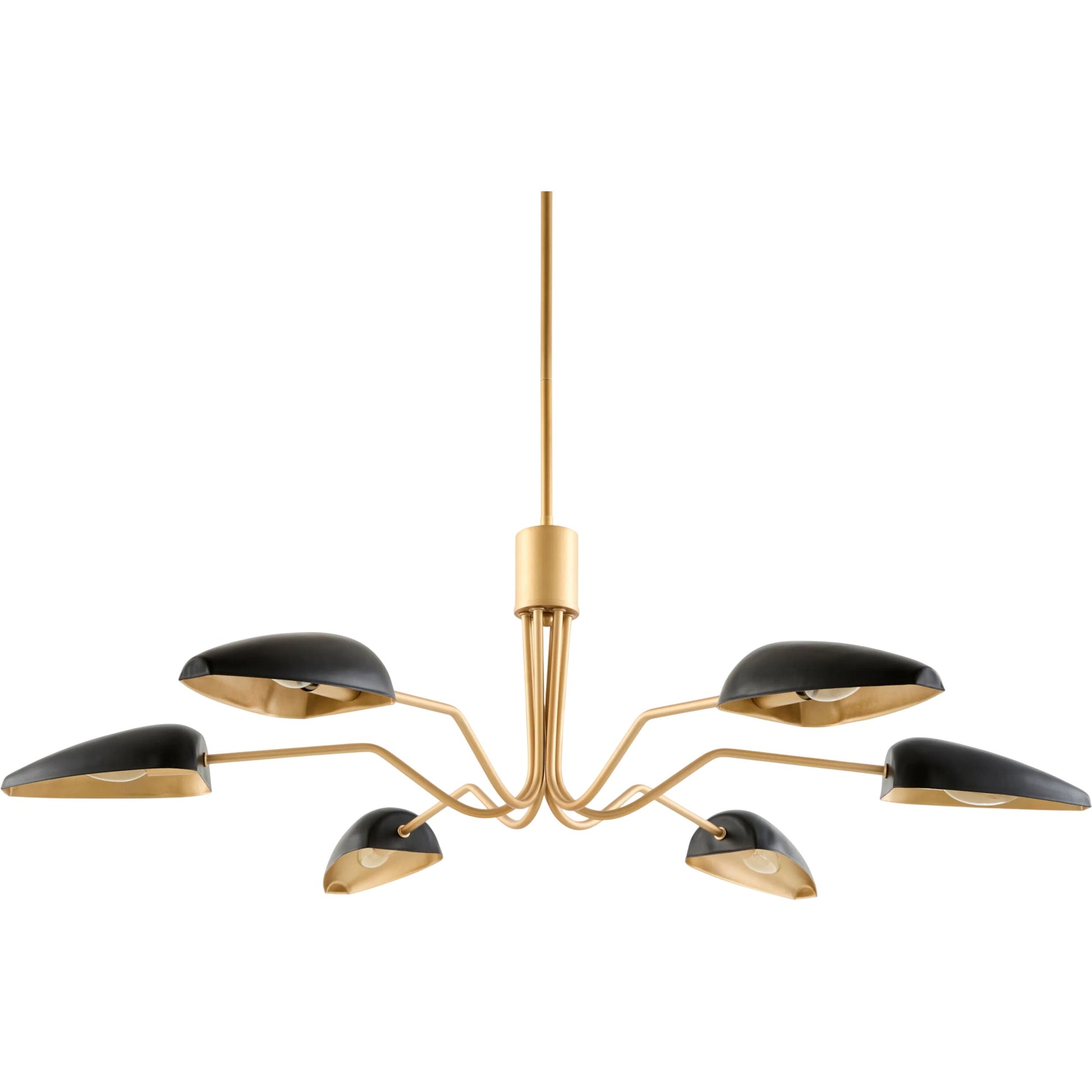 Rivage Chandelier by Surya in translucent, gold, black and painted. Made from iron, metal in a unique style.