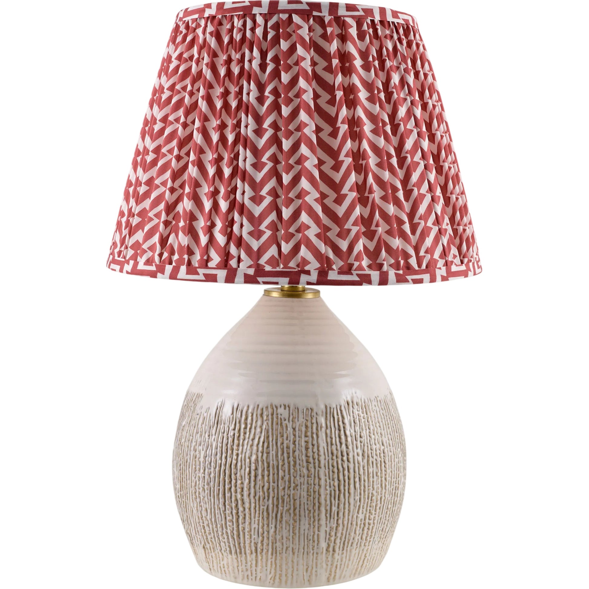 Ravika Accent Table Lamp by Livabliss in metallic gold, translucent, white, red, cream and glazed, plated. Made from ceramic, polyester, iron in a unique style.