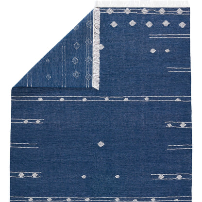Revelry RVR02 Indoor/Outdoor Rug by Jaipur Living in blue, white. Made from 100% pet yarn in a unique style.