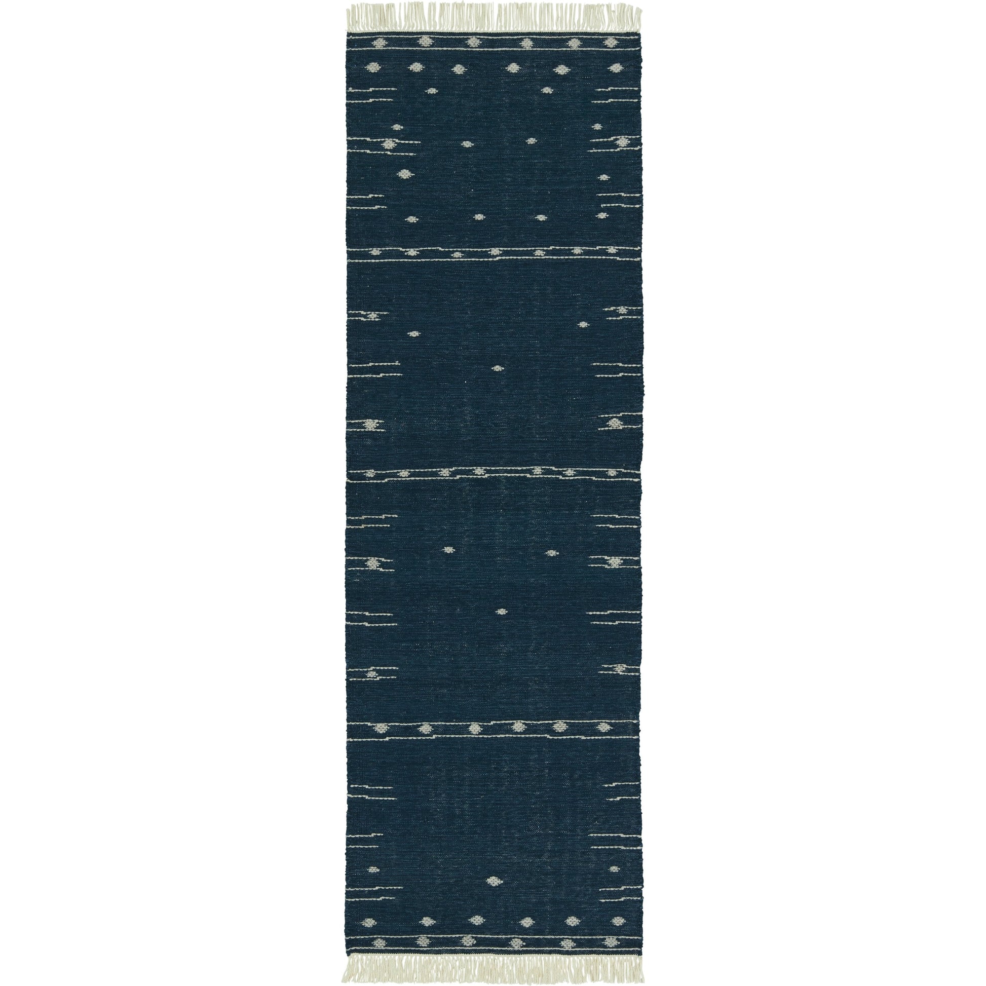 Revelry RVR02 Indoor/Outdoor Rug by Jaipur Living in blue, white. Made from 100% pet yarn in a unique style.