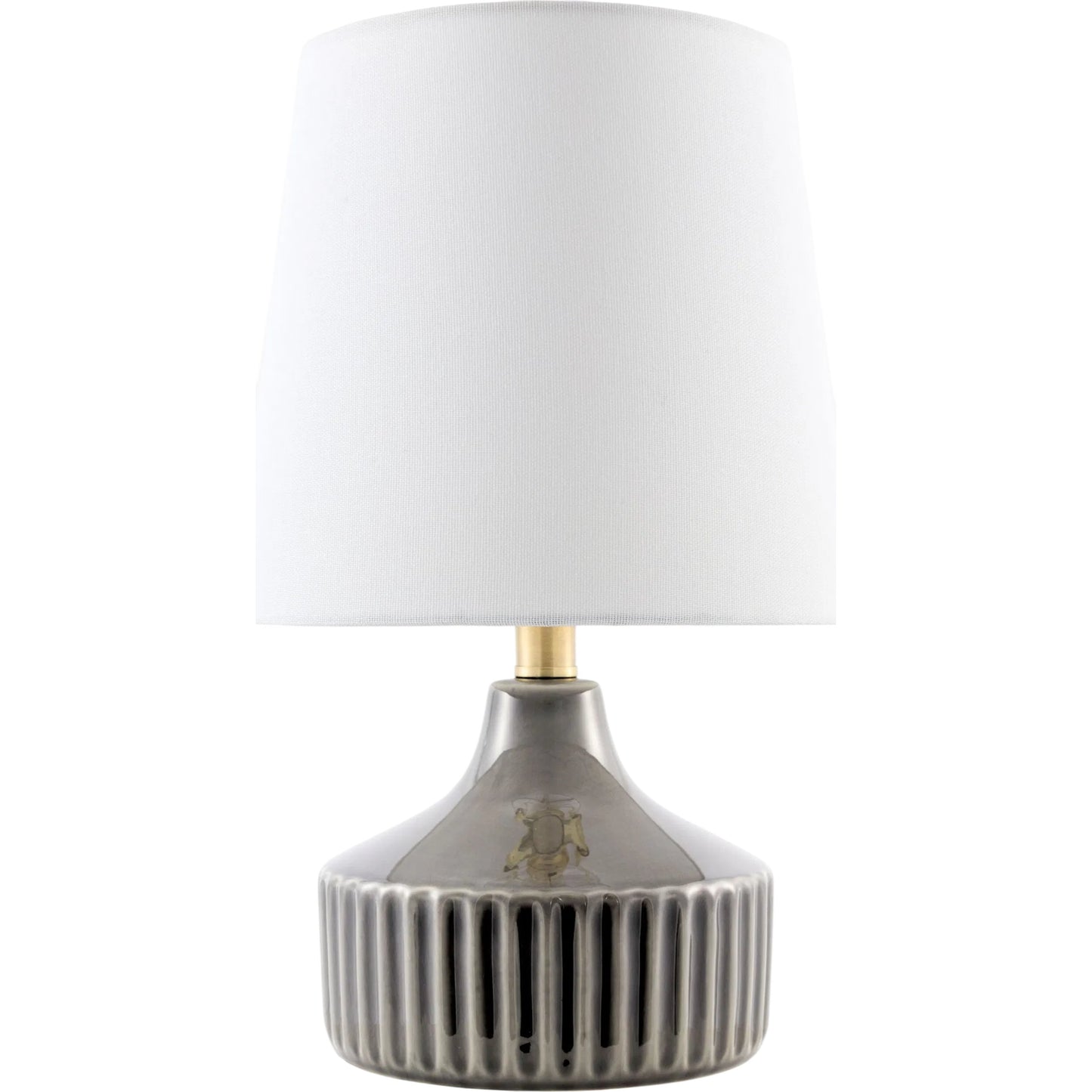 000 SI-2632261 | Primary Silo | Rivery Accent Table Lamp by Livabliss in gray, white, metallic brass, translucent and gloss, electroplated, high. Made from ceramic, jute, polyester, iron in a unique style.