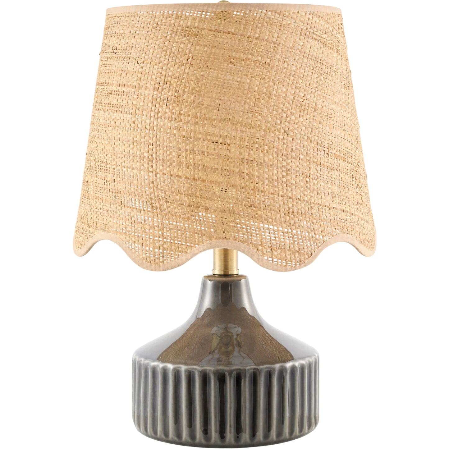 000 SI-2632263 | Primary Silo | Rivery Accent Table Lamp by Livabliss in gray, beige, metallic brass, translucent and gloss, electroplated, high. Made from ceramic, jute, polyester, iron in a unique style.