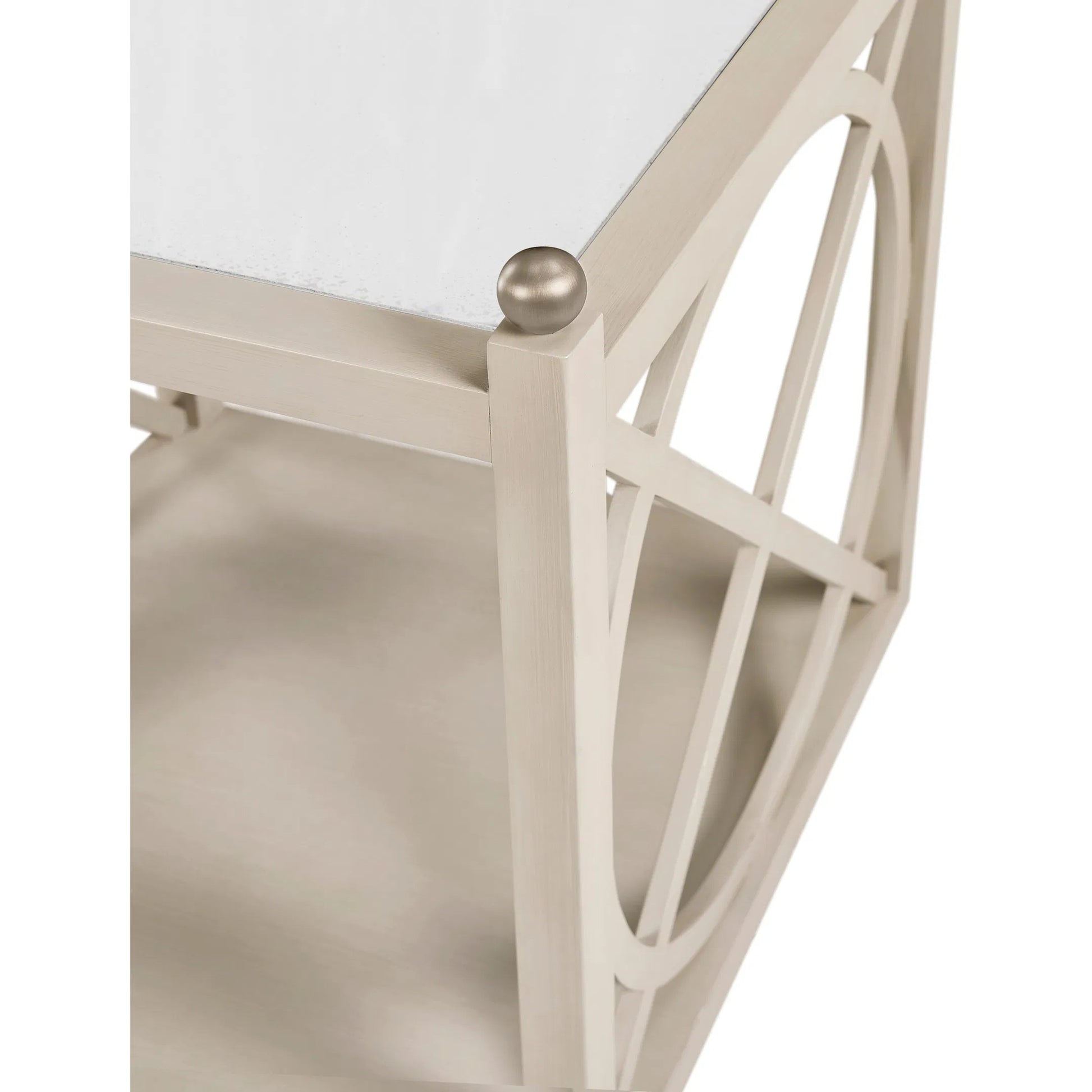 Orion End Table by Jonathan Charles in london mist. Made from acacia in a transitional style.
