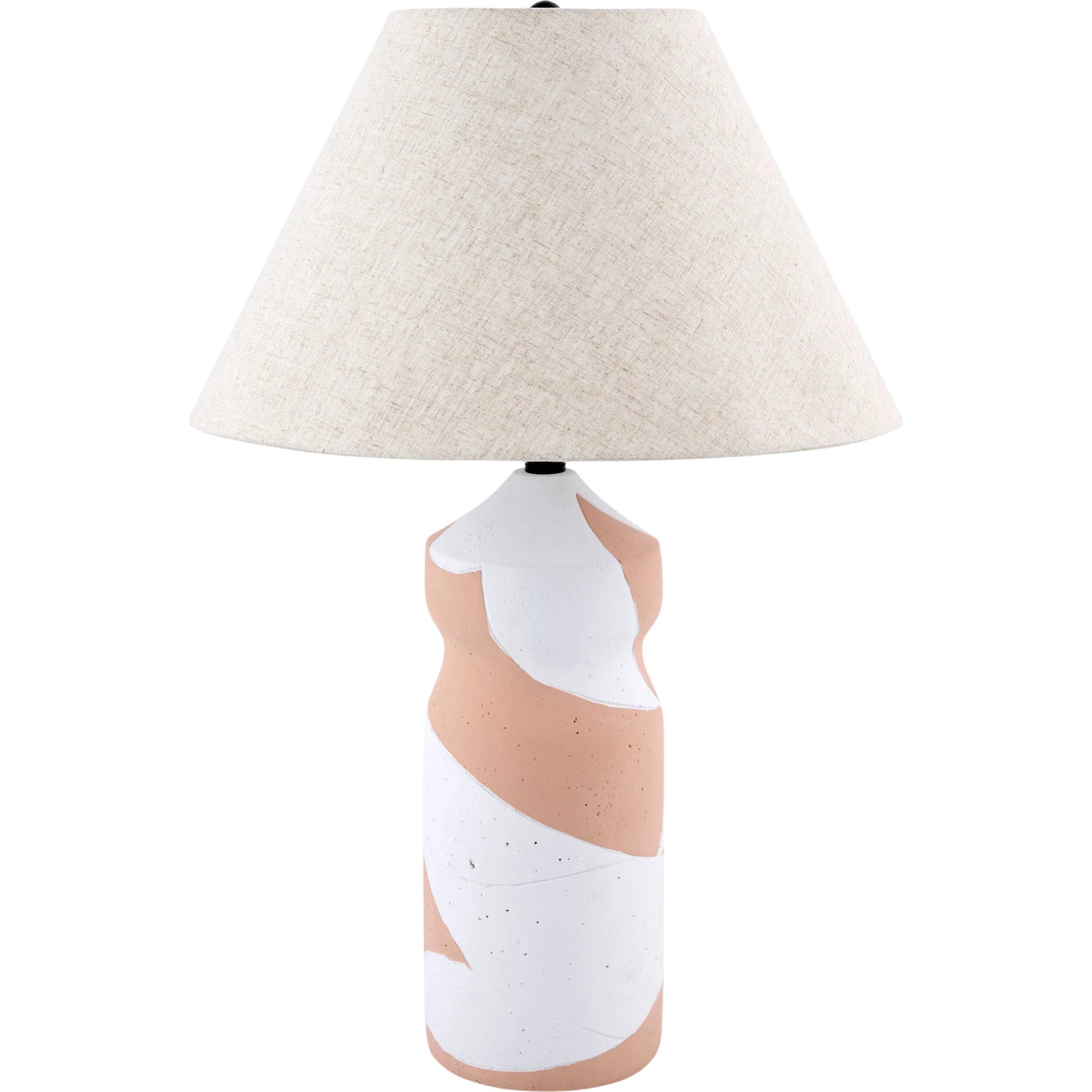 Rovyn Accent Table Lamp by Livabliss in painted. Made from cement, linen, plastic, resin in a unique style.