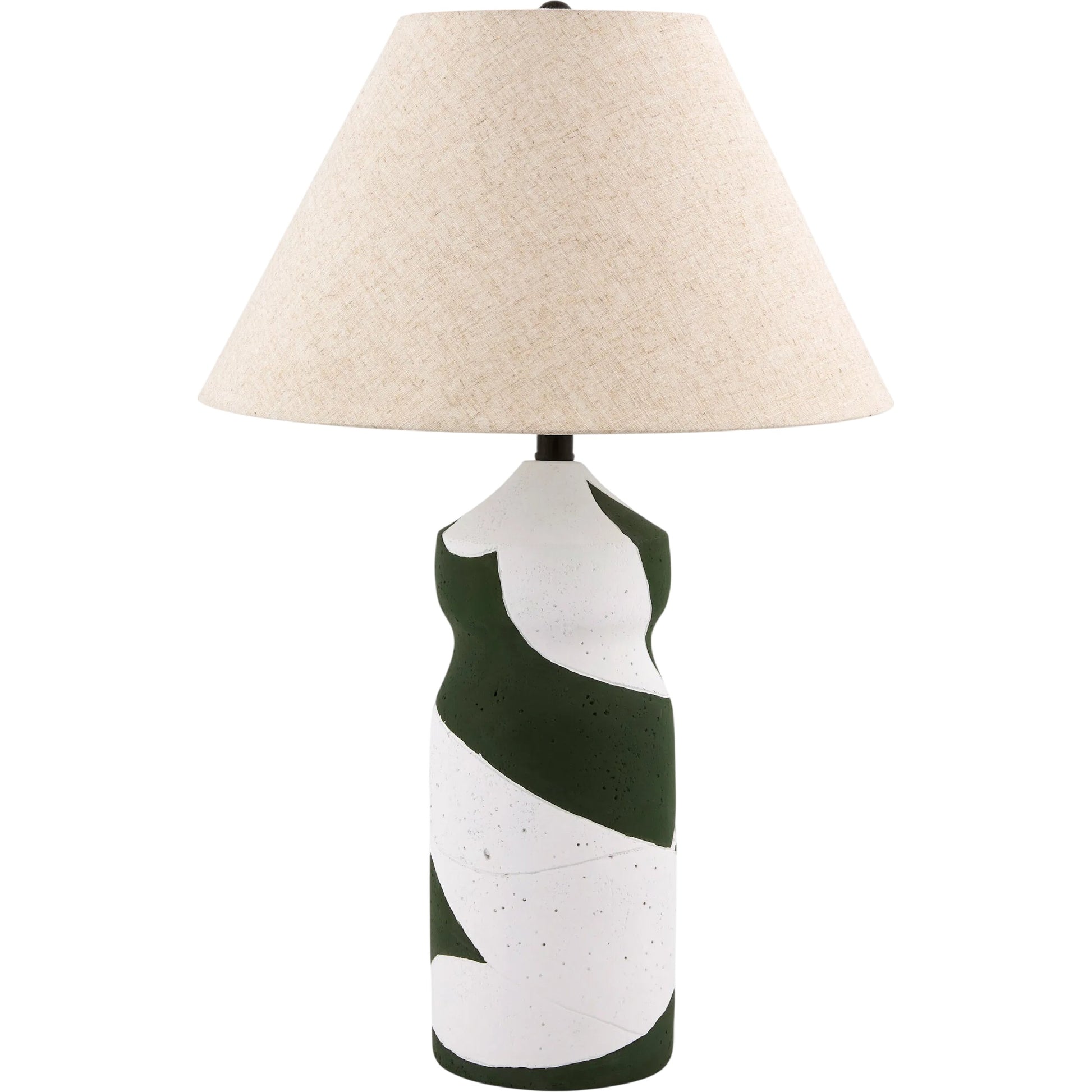 Rovyn Accent Table Lamp by Livabliss in painted. Made from cement, linen, plastic, resin in a unique style.