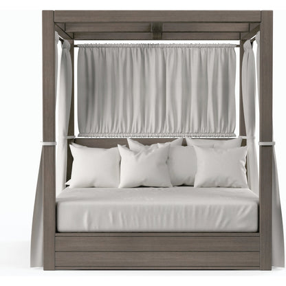 Laguna Outdoor Resort King Daybed by Sunset West in driftwood. Made from aluminum in a modern style.
