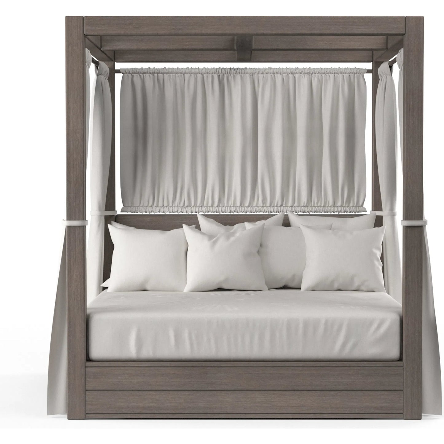 002 SI-2166959 | Additional Silo | Laguna Outdoor Resort King Daybed by Sunset West in driftwood. Made from aluminum in a modern style.