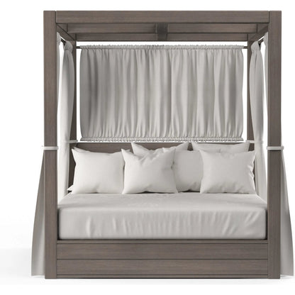 Laguna Outdoor Resort King Daybed by Sunset West in driftwood. Made from aluminum in a modern style.