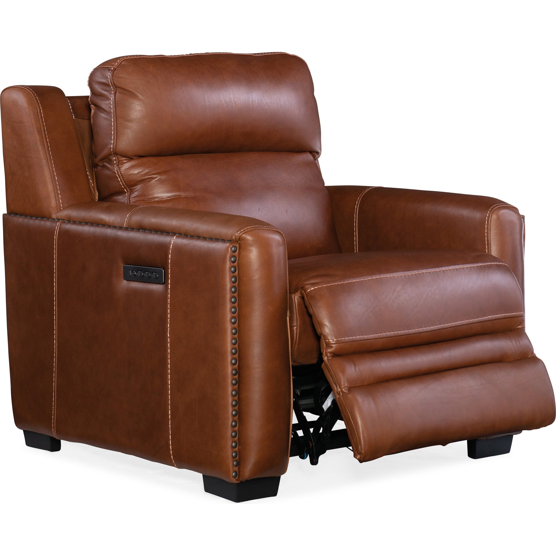 Lincoln Power Recliner by Hooker Furniture in paradise moro. Made from leather in a traditional style.