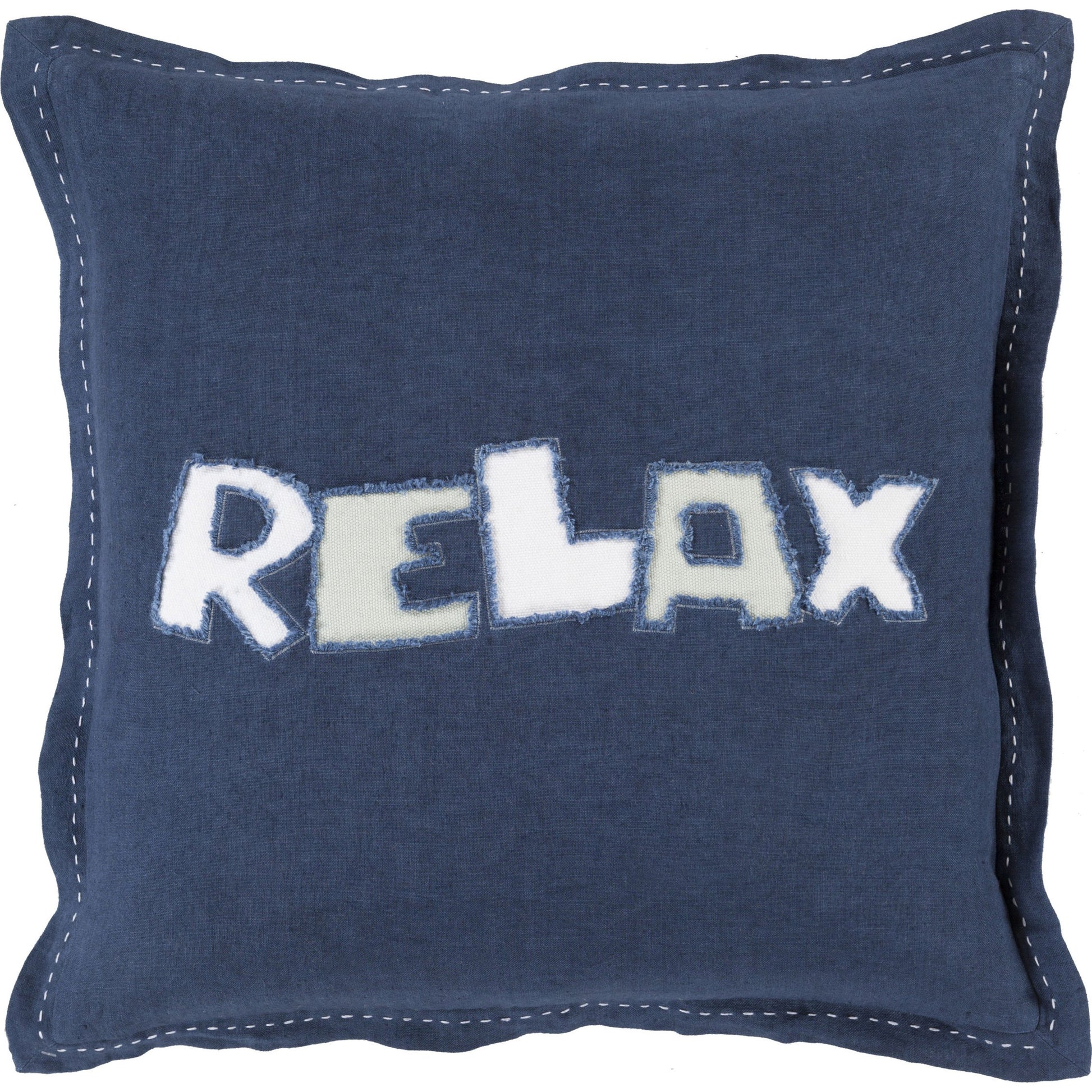 Relax Pillow - 24485 by Surya. Made from 100% linen in a modern style.