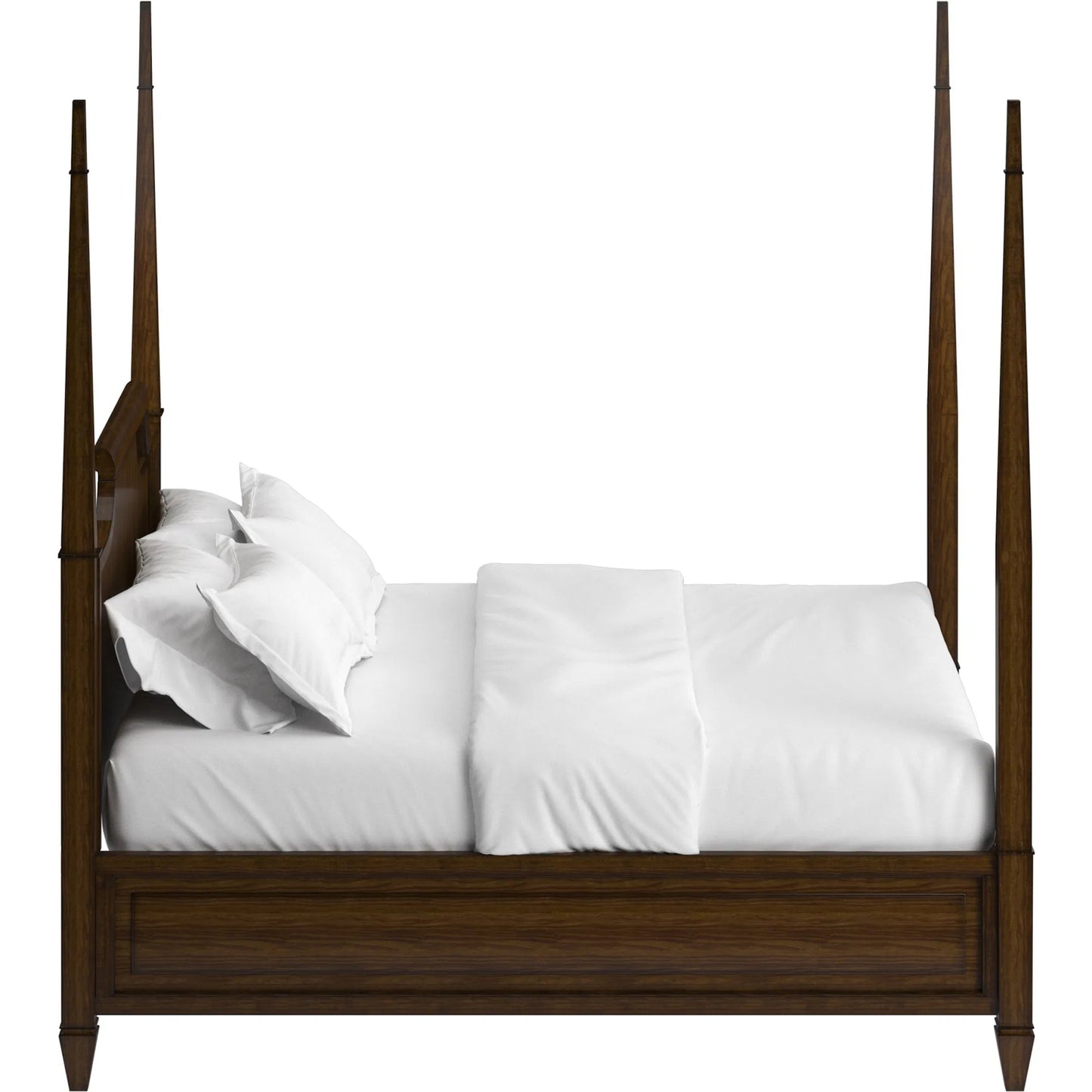 004 SI-2447929,SI-2447930 | Additional Silo | Eave Panel Bed by A.R.T. Furniture in hazelnut. Made from poplar, parawood solids, walnut veneer in a traditional style.