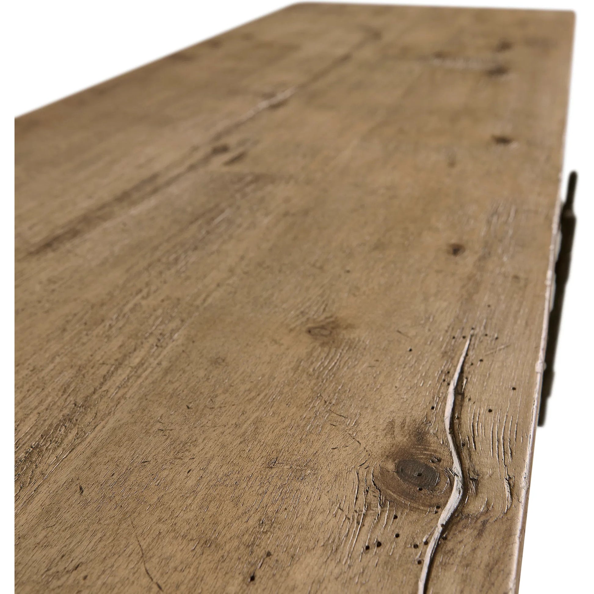 Stone Ridge Leather Credenza by Jonathan Charles in tully light acacia. Made from acacia in a transitional style.