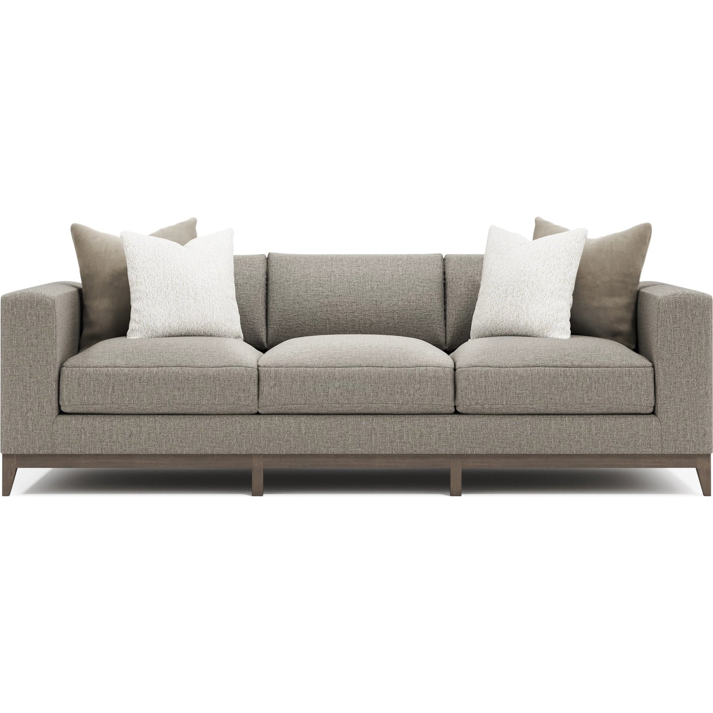 002 SI-2534167 | Additional Silo | Noel 100" Fabric Sofa by Bernhardt in grey. Made from fabric, wood in a unique style.