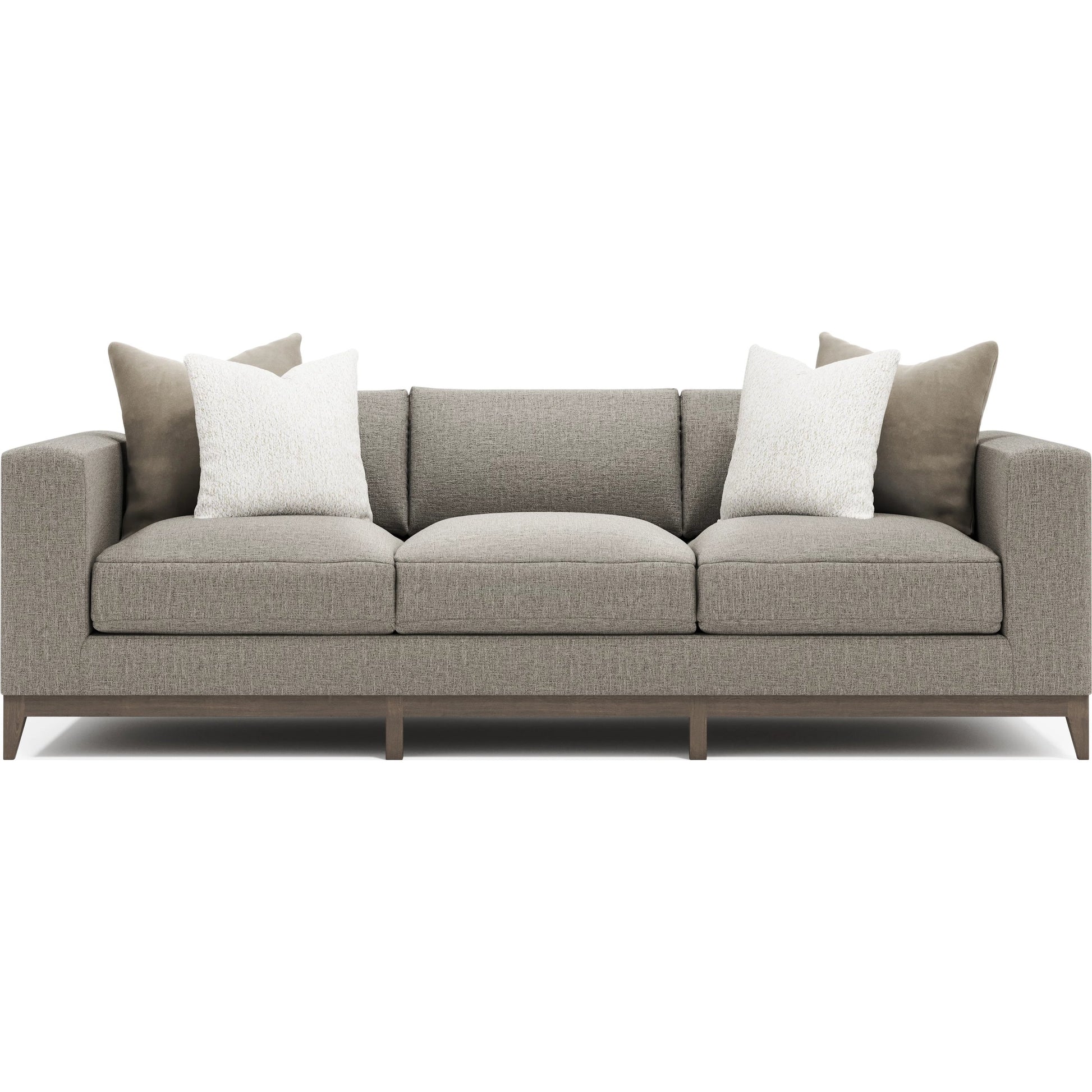Noel 100" Fabric Sofa by Bernhardt in grey. Made from fabric, wood in a unique style.