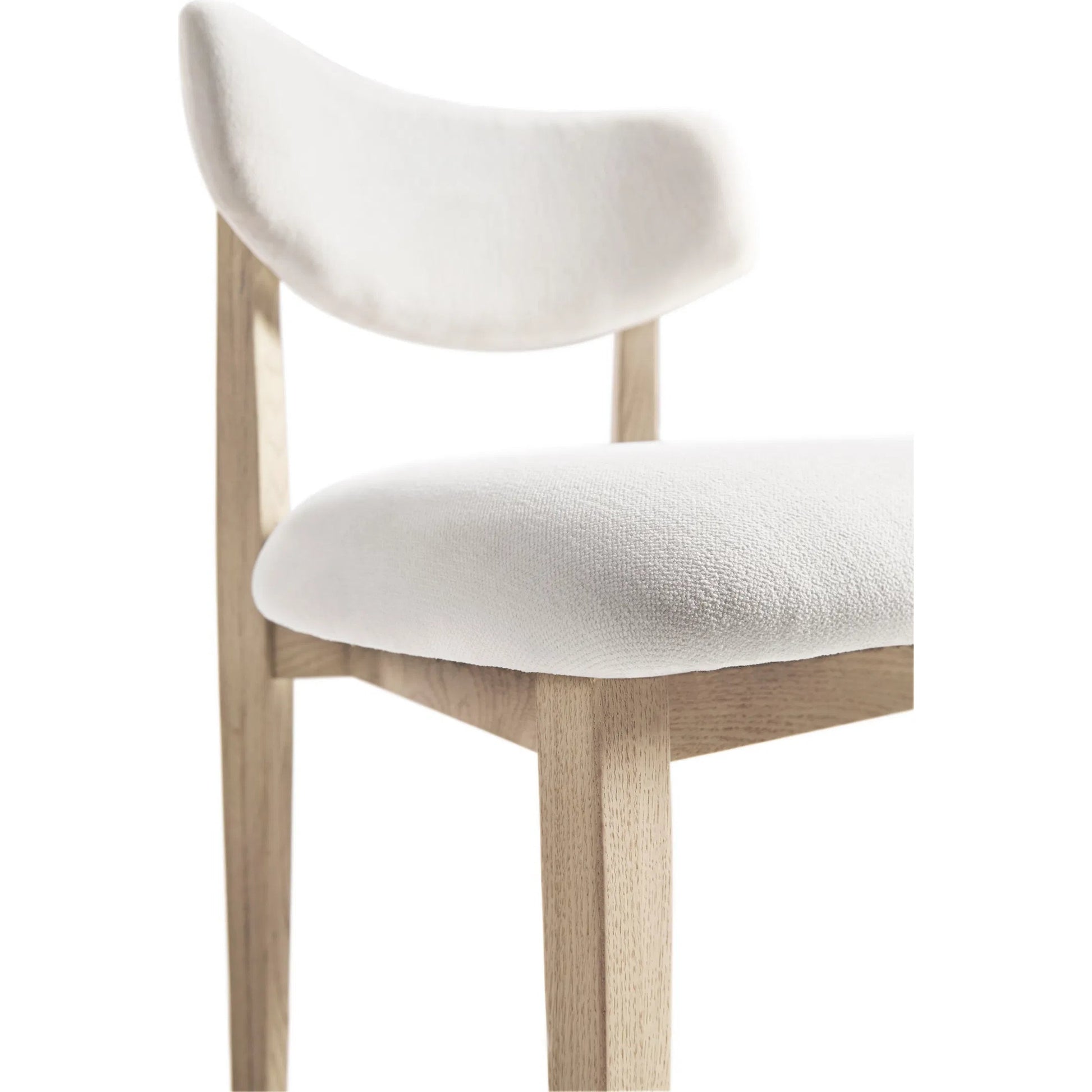 Atoll Side Chair by Jonathan Charles in white washed oak. Made from main oak in a unique style.