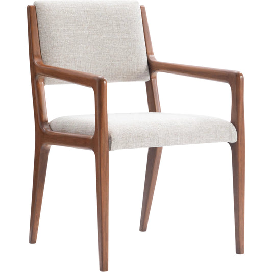 Loft Brasea Arm Chair by Bernhardt in white. Made from fabric, wood in a unique style.